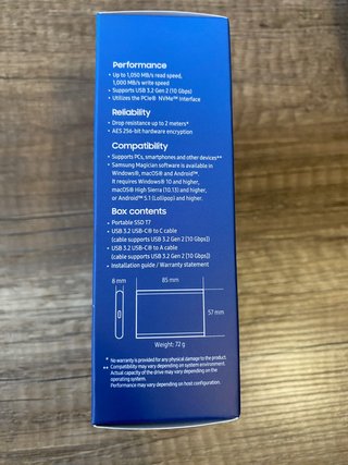 SSD Portátil Samsung T7 4TB NUEVO.