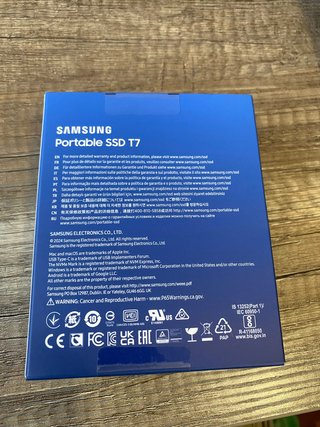 SSD Portátil Samsung T7 4TB NUEVO.