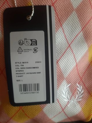Camiseta Fred Perry Hombre  Talla L