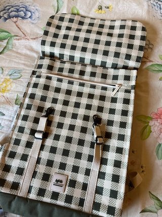 Mochila Lefrik Vichy Verde y Blanco