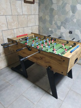 Futbolín madera y metal