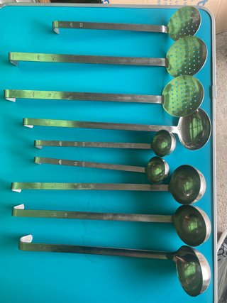 Set Cazos y Espumaderas Metálicas