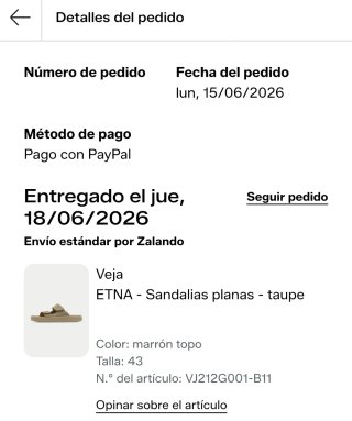 Sandalias Veja Etna Taupe Talla 43