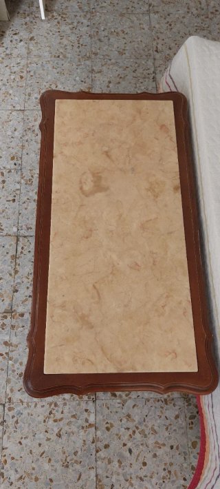 Mesa de centro haya y mármol