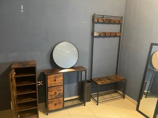 Mueble recibidor madera rústica