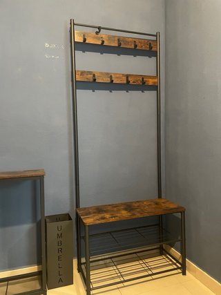 Mueble recibidor madera rústica