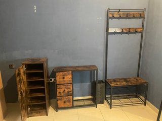 Mueble recibidor madera rústica