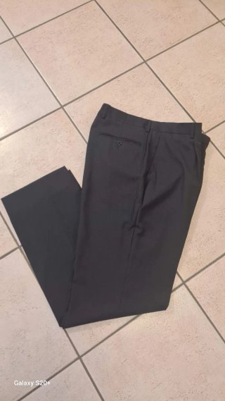 Pantaloni Uomo Fresco Lana grigio scuro