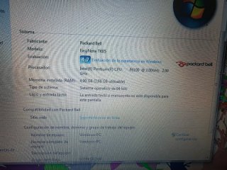 Ordenador portátil Packard Bell EasyNote TK