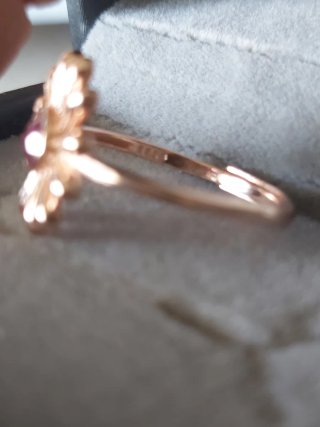 Anillo Flor Rodolita Oro Rosa Inspiración G-Dragon