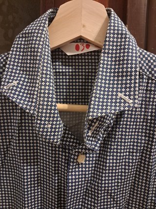 Camisa Slim Fit Azul Noche Estampada