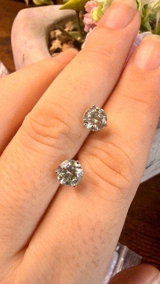 Lujo! Plata 925 Pendientes con Moissanita Azul