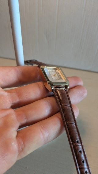 Orologio Vintage Pelle Marrone Oro