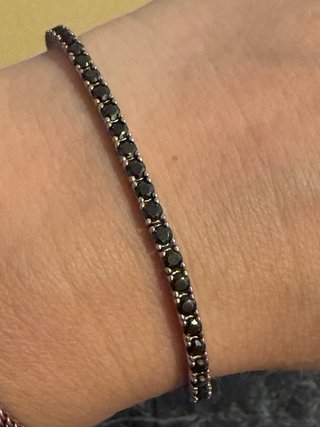 Bracciale tennis Aspire con pietre nere