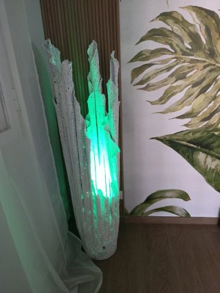 Lámpara encaje artesanal