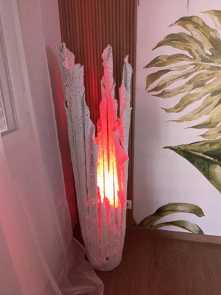 Lámpara encaje artesanal