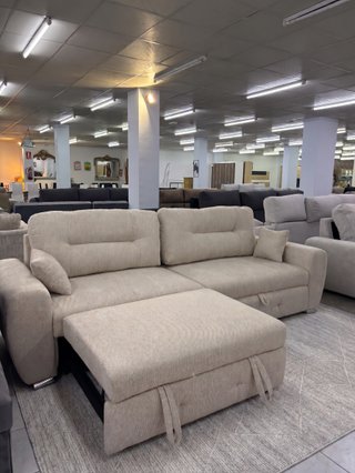 Sofá Cama Beige con Arcón - PAGAS EN CASA