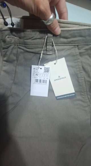 Pantalón Springfield Slim Verde Oliva Talla L