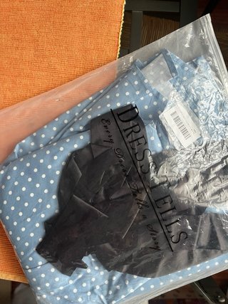 Vestido Pin Up Lunares Azul y Negro