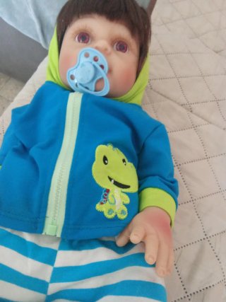 Muñeco realista silicona con chupete