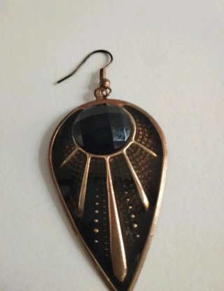 Conjunto collar-pendientes, Boho Chic,bronce negro