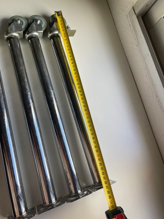 4 Gambe Metalliche con Ruote e Freni (47cm)