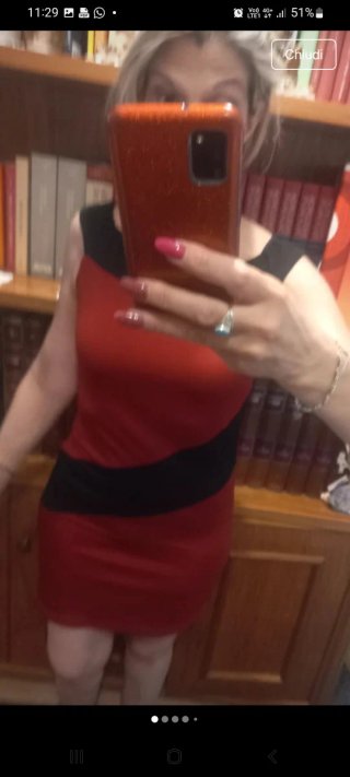 Vestito donna estivo rosso e nero