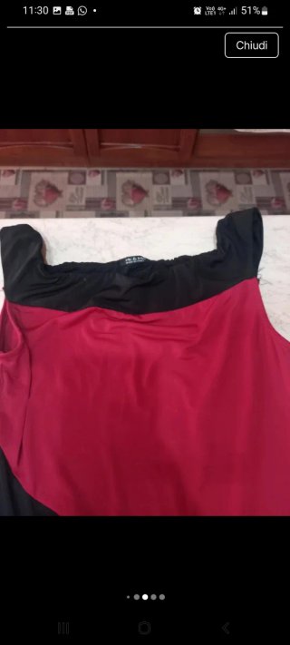 Vestito donna estivo rosso e nero