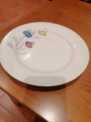 Sopera, bandeja y salsera vintage porcelana