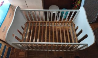 Cuna colecho madera con colchón sin usar