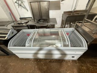 Congelador horizontal con tapa de cristal
