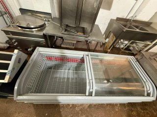 Congelador horizontal con tapa de cristal