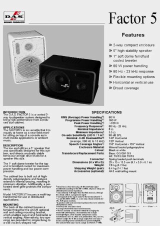 Altavoces DAS Factor 5T