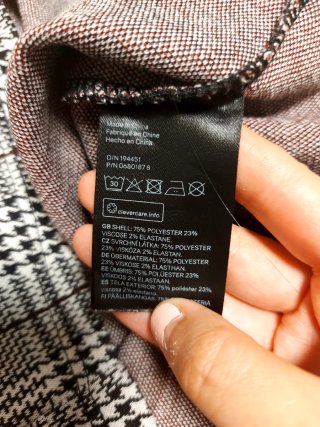 Top de cuadros talla XS