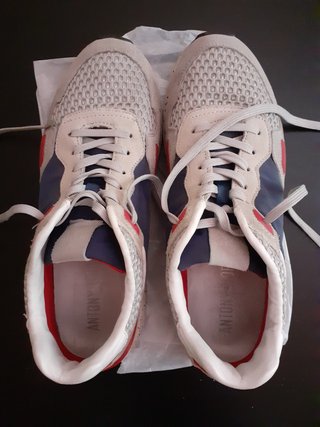 Zapatilla deportiva Antony Morato gris + azul rojo