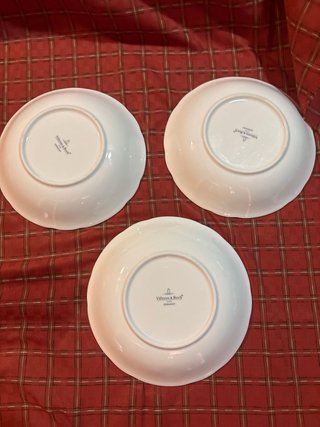 3 Platos Hondos Villeroy & Boch Flores Rosas
