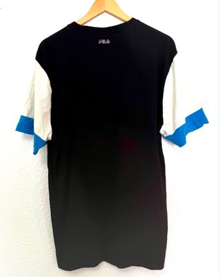 Camiseta Fila Talla XL Negra, Blanca y Azul