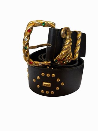 Cintura vintage anni 80 strass borchie