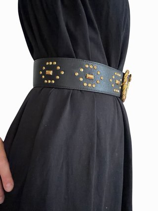 Cintura vintage anni 80 strass borchie