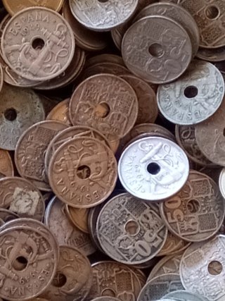 3000 gramos 3 KGS Monedas 50 CTS 1949/1963..