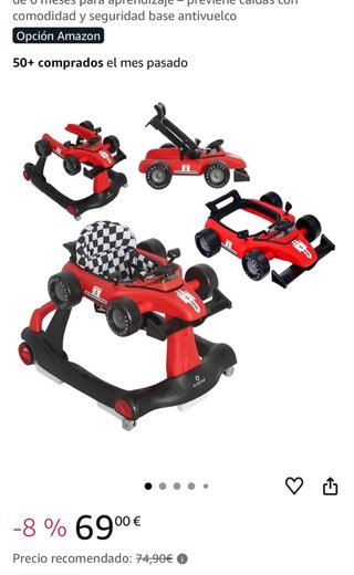 Caminador bebé coche de carreras