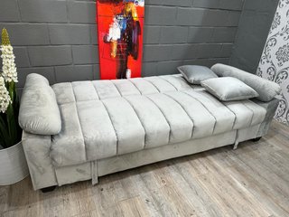 Sofá Cama Gris Terciopelo