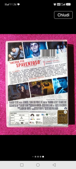 2 DVD Paranormal Activity (Italiano/Inglese)