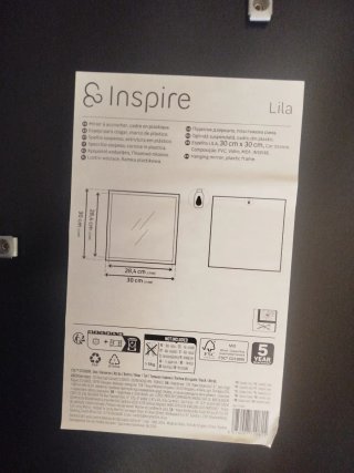 Espejo de pared negro y marrón