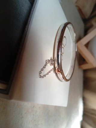 Pulsera Rígida Clogau "Cariad" - Plata y Oro Rosa