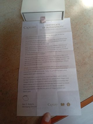 Pulsera Rígida Clogau "Cariad" - Plata y Oro Rosa