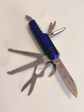 Navaja Multiusos Azul Acero Inoxidable