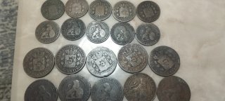 Lote de monedas de Cobre españolas