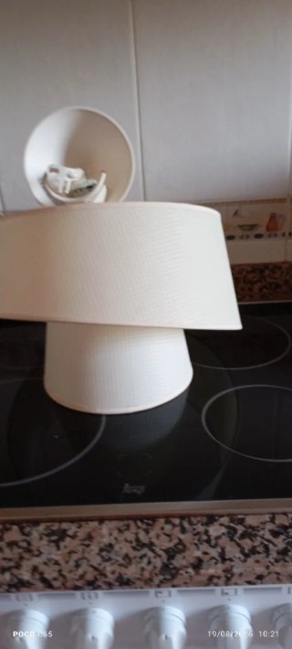Lámpara de techo tela y plástico