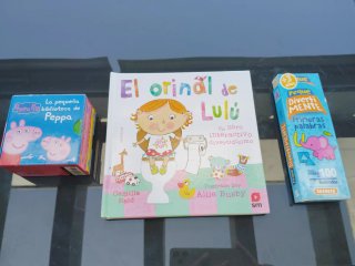3 Libros, El orinal de Lulú, peppa pig, infantil.